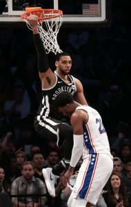Jahlil Okafor of the Brooklyn Nets vertical